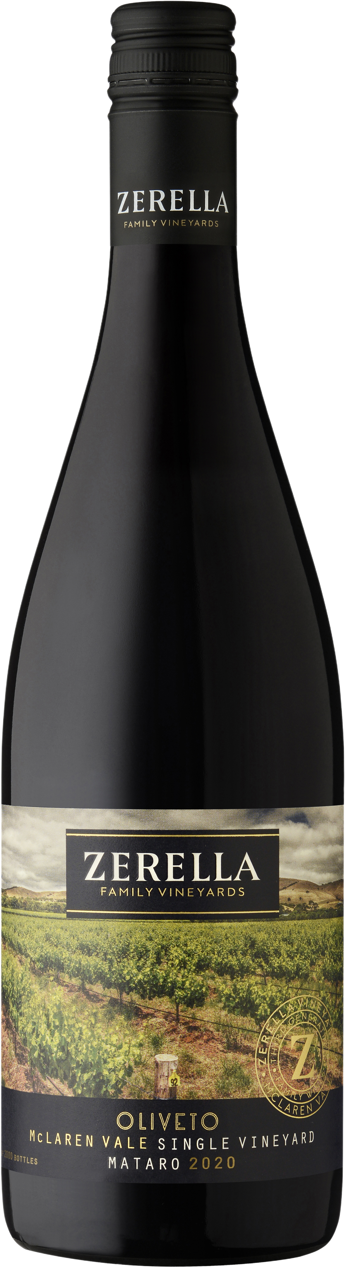 Zerella Wines Oliveto Single Vineyard McLaren Vale Mataro 2020